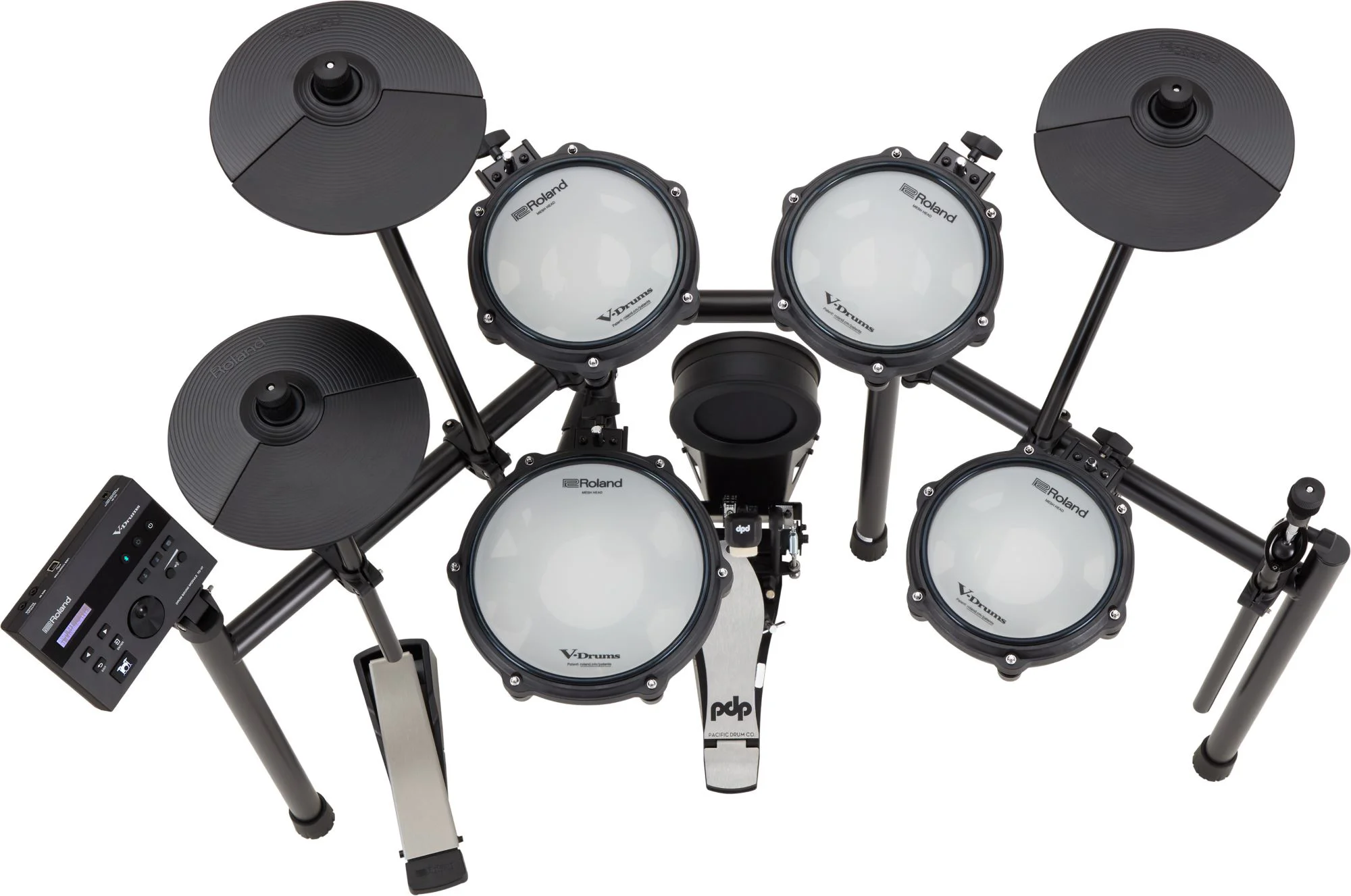 Roland TD-07DMK2 E-Drum-Set mit Mesh-Snare, drei Tom-Pads und drei Becken-Pads